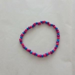 Handmade Blue purple and pink bracelet